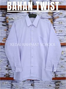 Baju Putih Polos Pendek Panjang Ospek Kerja Seragam Sekolah SD MI SMP MTS SMA MA Madrasah Pesantren Bahan Sunwash Twist Licin