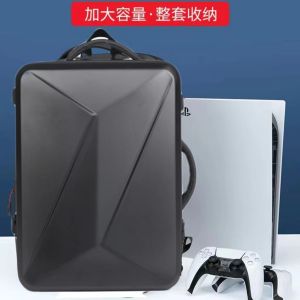 Portable PS5 Hardshell Storage Backpack Game Console Accessory Bag Double Shoulder Storage Box Expandable Hostile Package