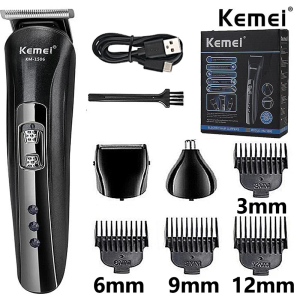 Kemei | Kemei KM-1506 Multifunctional USB Hair Clipper Rechargeable Electric Hair Clipper Electric Shaver Beard Shaver Hair Clipper Keme