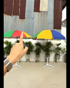 ร่มแม่ค้า ร่มสนาม ร่มขายของ ขนาด 48 นิ้ว ร่มแม่ค้าคันใหญ่ กันแสงแดดได้ดี เคลื่อนย้ายสะดวก ราคาเฉพาะร่ม