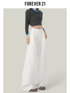 High Waist Wide Leg Loose  Shape Jeans Womens Straight Tube Floor-Length Pants Forever 21 American Style Casual Jeans