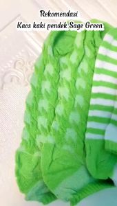 DR 5 pcs Random KS113 Kaos Kaki Wanita Kaos Kaki Pendek Sage Green Edition Pendek Japanese Ankle Socks
