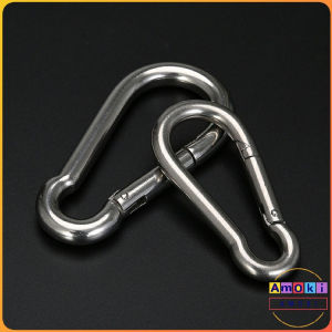 Amoki Snap Hook 304 Stainless Steel Carabiner metal Hook Spring Outdoors Sport Clip M5 M6