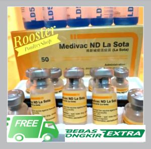 MEDIVAC Vaksin Ayam ND LASOTA 1 Dus isi 10 Botol untuk Pencegahan Tetelo pada Unggas Ayam Burung