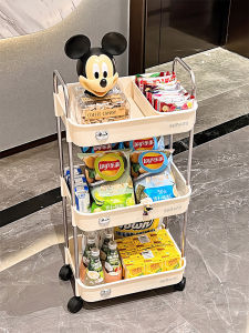 ตู้เก็บของแบบเคลื่อนที่ ชั้นวางของหลายชั้น สำหรับใช้ในบ้าน ห้องนั่งเล่น ครัว ชั้นวางของสำหรับผักและผลไม้ ชั้นวางของแบบตั้งได้ ชั้นวางของแบบเคลื่อนที่