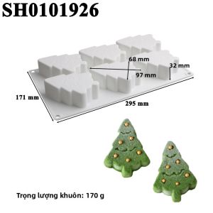 Cây Giáng Sinh Khuôn Silicon Làm Mousse Thân Thiện Với Môi Trường Thực Phẩm Sô Cô La Món Tráng Miệng Dụng Cụ Làm Bánh Phụ Kiện Nhà Bếp