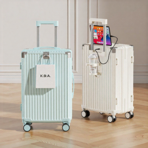 Durable Travel Luggage Storage Cart 4-Wheel Lockable Trolley