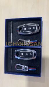 Casing Metal Elegant Kunci Remote Nissan Livina 3 Tombol Putih Abu-Abu | ichi-7142