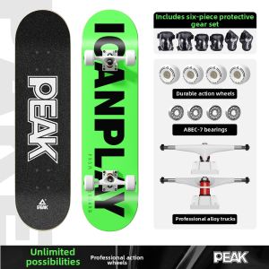 PEAK | Beginner Youth Adult Skateboard Professional Double Kick Four Wheel