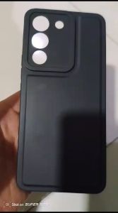 Case Vivo V29e 5G Silikon Armor Full Black Premium Tali Lanyard Anti Jamur Soft Casing Handphone