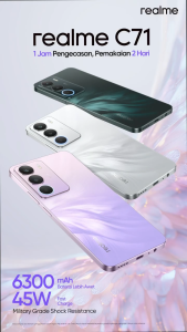 realme C71 4+128GB 6+128GB 8+128GB T7250 6300mAh 45W Fast Charge IP64 Dust & Water Resistance