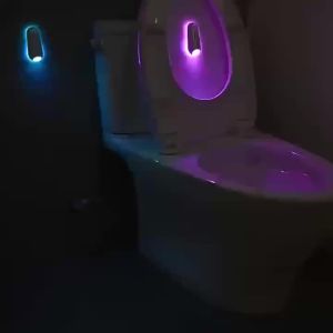 Đèn Ngủ LED Bồn Cầu Có Thể Sạc Lại Với Cảm Biến Chuyển Động Phát Sáng Nhiều Màu RGB Để Trang Trí Nội Thất Phòng Tắm