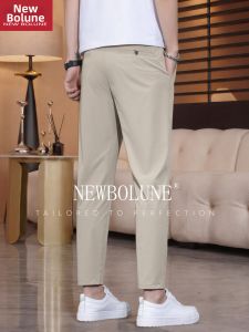 NEW BOLUNE | Ice Silk Thin Summer Business Casual Tapered Trouser 9-Part Length
