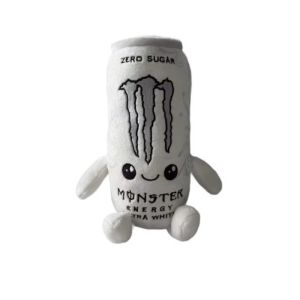 New Simulation White Energy Drink Can Shaped Plush Toy Zero Sugar Theme Soft Stuffed Doll Desktop Ornament Holiday Gift For Fans
