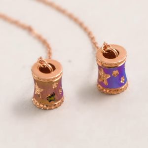 Chow Sang Sang 周生生 Minty Collection 18K Rose Gold Earrings 91704E