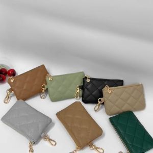 Quilted Pattern Case Lightweight Zipper Pattern Id Card Cash Credit Card Pocket Small Wallet Coinpurse