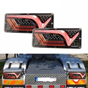 Lampu Rem Belakang TruckTrailerTronton 24V Model Centang Panjang 46cm Lebar 13cm