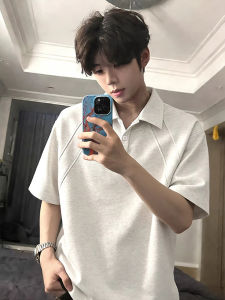 Collar Short Sleeve Boxy Style Stylish Polo Shirt