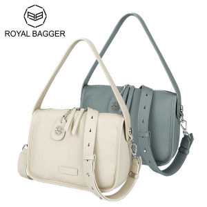 Royal Bagger Fashion Shoulder Bags for Women Genuine Leather Crossbody Bag Commuting Underarm Handbag 1880