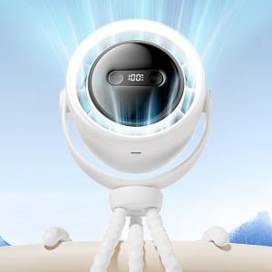 Vimite Octopus Circulation Fan Digital Display Silent Mini Fan Baby Mosquito Repellent Bedside Fan Three-Level Aromatherapy Night Light