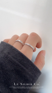 Le Silber Co. S925 Sterling Silver - Everflow Couple Ring