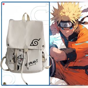 กระเป๋าเป้สะพายหลังเดินทางแบบลำลอง Naruto Shippuden สำหรับนักเรียนวัยรุ่นและเยาวชน กระเป๋าใส่หนังสือแบบสะพายไหล่เดียว กระเป๋าใส่ของแบบนิ่ม