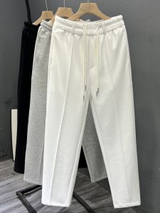 Quần Nam Nhẹ Thời Trang Mùa Xuân Mùa Thu Phong Cách Thành Phố Quần Ống Suông Chống Nhăn Sợi Co Giãn Polyester