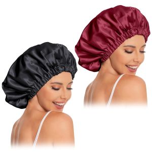 Satin Bonnet Silk Bonnet Hair Bonnet for Sleeping Slouchy Beanie Hat Satin Sleep Cap Women Night Sleep Cap Wrap For Curly Hair