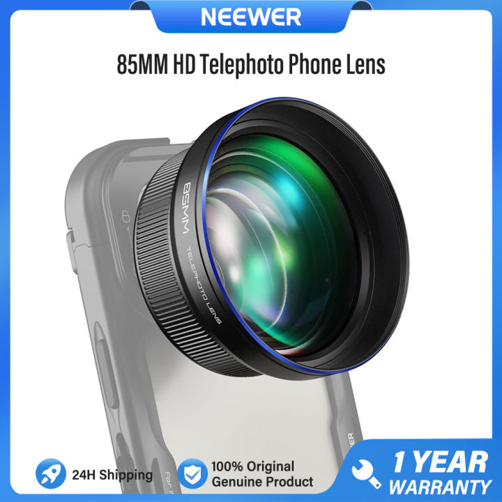 NEEWER LS-59 85mm HD Telephoto Phone Lens, for 17mm Thread Lens Mount, for iPhone 16 15 Pro Max Samsung S25 S24 S23 Ultra