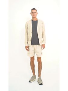 House Of Etern - Sweater Cardigan Cotton Pria - Jere Cardigan - Beige