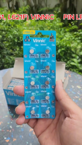 Vỉ 10 viên pin VINNIC LR60 / L621F / AG1 / 364 - Chính hãng