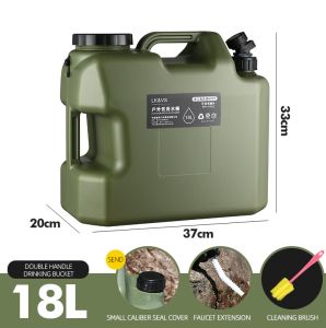 BLACKWORM 18L Outdoor Portable Bucket Car Camping with Faucet Bucket Household Water Storage Water Drinking Food Grade Plastic Empty Bucket