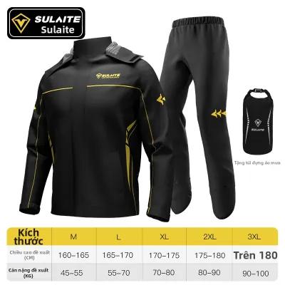 SULAITE | Đồ Bảo Hộ Mưa Chống Thấm Nước Chống Gió và Phản Quang cho Mô Tô