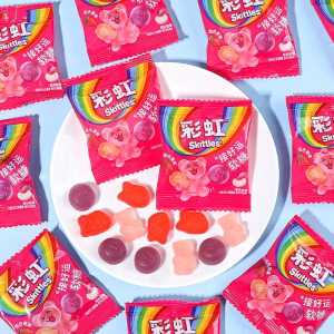 Rainbow Gel Candy Mixed Fruit Flavor Snacks Wedding Candy Loose Packaged Bouncy Gel Candy Leisure Nuts And Special Products