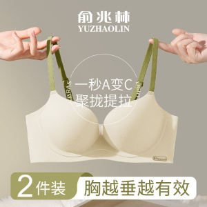 เสื้อชั้นในไร้ตะเข็บสำหรับผู้หญิง ทรงเกาะอก ป้องกันการหย่อนคล้อย ฤดูร้อน 2024 ใหม่ ผ้าไนลอน 3/4 คัพ ทรง V สายเดี่ยว