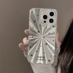 💯【เคสโทรศัพท์】 + Gratis Ongkir💯Aurora Ins เคสโทรศัพท์ดาวสีดำเย็นเหมาะสำหรับ iPhone 11 12 13 14 15 Pro Max 14 15 Plus ฝาแข็งเย็นทนทานต่อแรงกระแทก