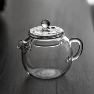 120/200ml Mini Clear Glass Teapot High Borosilicate For Hot Teapot For One Person Use Kung Fu Tea For Home Office Cafe