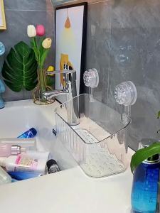 ASCOR | Wall Mount No-Drill Storage Rack for Bathroom