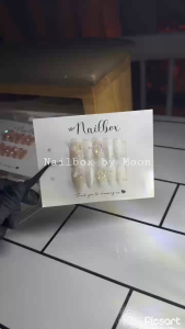 Nail box tự thiết kế cao cấp Set 10 thủ công vẽ Handmade mới nhất Nail By Moon Mẫu A14