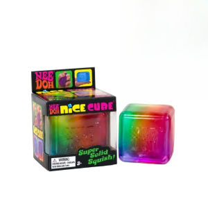 NeeDoh | NeeDoh Rainbow Cube Squishy Fidget Toy CubeStress Relief and Fingertip Release Toy Sensory Stress Reliever Fidget Tool