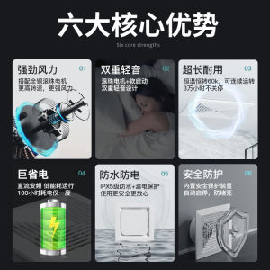 Quạt Thông Gió Nhà Bếp Phòng Tắm Gắn Trần Mạnh Ồn Thấp Tích Hợp Quạt Thông Gió Trần Nhà Máy Sản Xuất Tại Châu Âu