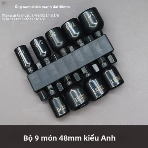Bộ Tua Vít Lực 9 Món Với Đầu Nối Từ Tính Mũi Khoan Lục Giác 1/4 Inch Đầu Nối Bằng Thép Carbon Bộ Cờ Lê Lục Giác Điện Tử