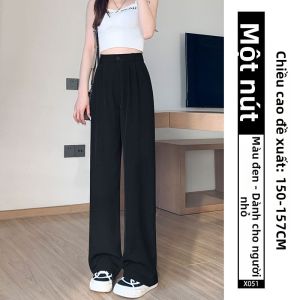XIANYIJIAO | Quần Nữ Thanh Lịch Cao Waist Drape Màu Xám