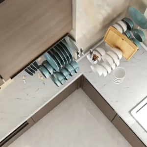 Kitchen Storage Rack Stainless Steel Tableware Rack to Dry the Dish Rack Double-layer Dish Rack