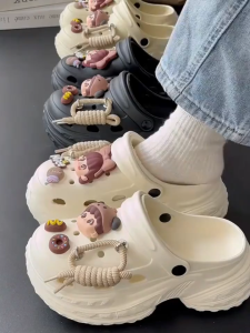 PROMO 12.12!!!!!!Sandal Baim Wanita Sandal Pantai Wanita Sandal Kodok Wanita Sandal Hak Tinggi 10cm