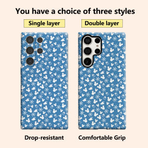 Blue Mickey Christmas Luxury Fashion Full Lens Protective Case for Samsung Galaxy S26 S25 S24 A56 A36 Plus Ultra