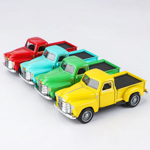 Vintage Red 1/32 Scale Metal Truck Toy Mini Decoration for Kids Childrens Christmas New Year Gift Home Office Decor