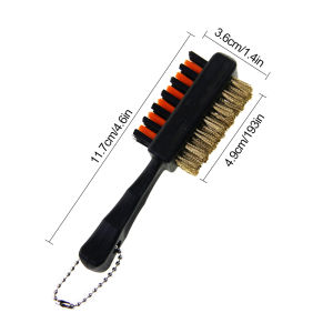 1pcs Golf Club Brush Groove Cleaner Dual Sided Tools Portable Metal Lightweight Nylon Accessories for Iron Balls Shoes New Gift
