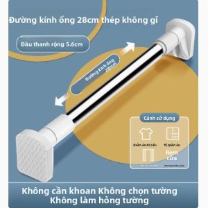 MENGMIAN | Thanh Phơi Quần Áo Điều Chỉnh Không Cần Khoan