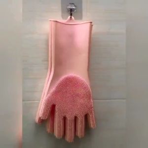 WARNA RANDOM - Sarung tangan silikon multifungsi tahan air cuci piring dapur membersihkan
